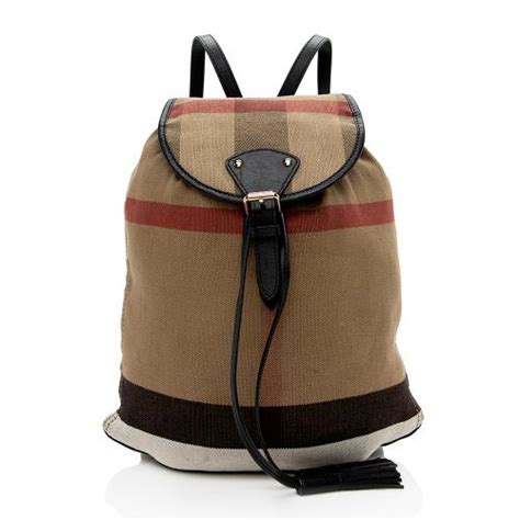 burberry medium backpack|Burberry small canvas check backpack.